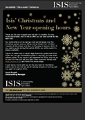 Isis' Christmas And New Year Opening Hours